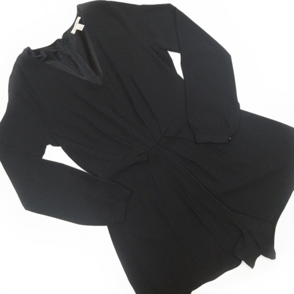 Miami Black Long Sleeve Romper V Neck in Black (NWOT)